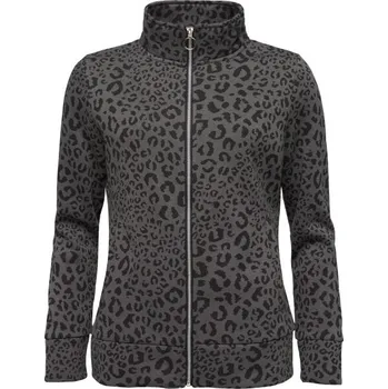 Dámská móda Dámská celorozepínací mikina Willard KERA M Tmavě šedá, Černá