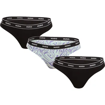 Kalhotky 3PACK dámská tanga HUGO vícebarevná (50495870 536) 3XL Možnost vrácení zboží ZDARMA do 120 dnů!