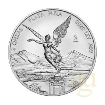 Sběratelství 2 unce stříbrná mince Mexiko Libertad 2021