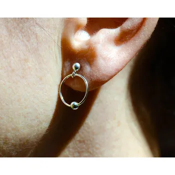 Náušnice minimal Náušnice Dot on circle 29072