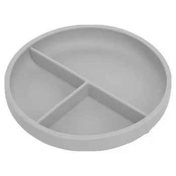 dětská jídelní sada FreeON Silikonový talířek Grey