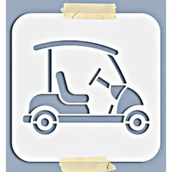 Plastová šablona, GOLF - MOTIV 6, 15x15cm, 1 kus