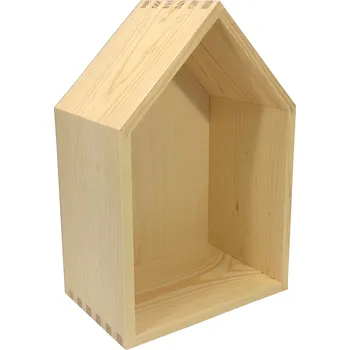 Dřevěná hračka Dřevotéka Dřevěný domeček - střední 20x30 cm Dřevěný domeček - střední 20x30 cm