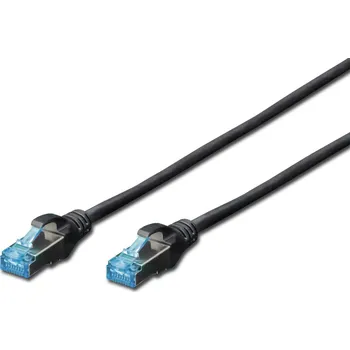 Síťový kabel Digitus DK-1532-005/BL síťový kabel Černá 0,5 m Cat5e SF/UTP (S-FTP)
