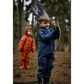 Kojenecká souprava Dětský termo set do deště bunda a kalhoty Duvet modrý Blue Nights Mikk-Line Velikost: 80