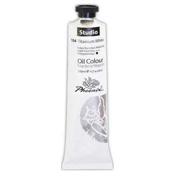 Olejová barva Olejová barva Phoenix 120ml – 104 Bílá titanová (Olejová barva Phoenix 120ml – 104 Bílá titanová)