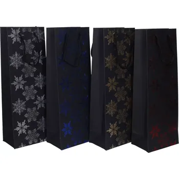 Dárková taška Wiky Dárková taška na láhev M 12,7x36x8,3cm Vánoce