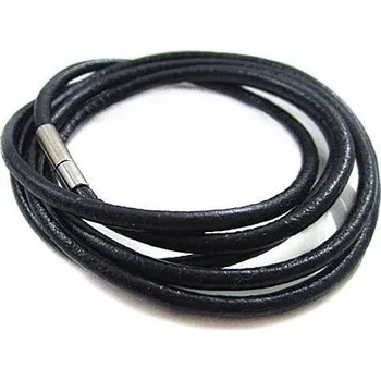 Náhrdelník Šperky4U Kožená šňůrka na krk - bajonetový uzávěr, tl. 3 mm - LR0008-030-45