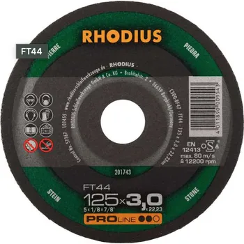 Řezný kotouč RHODIUS Ruční řezný kotouč FTK44 125 x 3,0 x 22,23 PROline