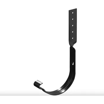 okap Gutta Barevný žlabový hák 150 mm kroucený - RAL 9005 Varianta: barevný žlabový hák kroucený - 150 / 160 mm - RAL 9005