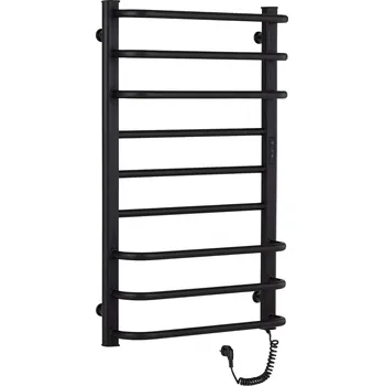 Radiátor CERANO - Elektrický sušák ručníků Ricardo, s displejem - 158 W -černá matná - 860x550 mm