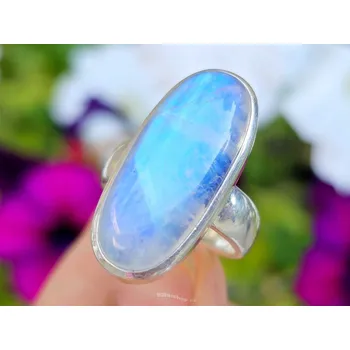 Prsten Měsíční kámen prsten ovál Ag 925/1000 vel.54 (10,1g)