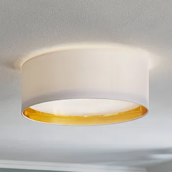 TK Lighting Stropní svítidlo Bilbao, bílá/zlatá, Ø 45 cm bílá, zlatá 4 x 15 W LED - Doprava zdarma