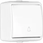 Elhard Venkovní zvonkové tlačítko na omítku Tew, IP44, bílé