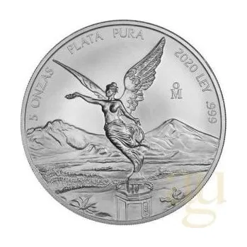 5 uncí stříbrná mince Mexiko Libertad 2020