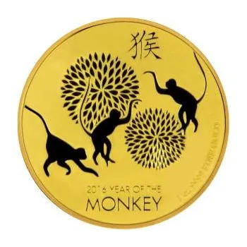 1 unce zlatá mince Niue opice 2016