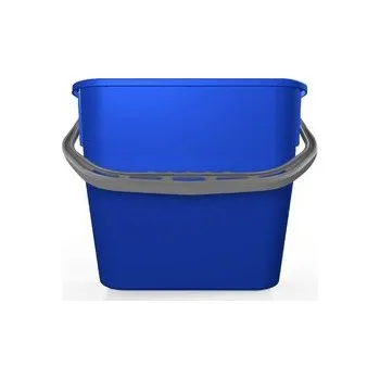 Podlahový mycí stroj Kbelík s rukojetí, 12 l, obdélníkový, modrý