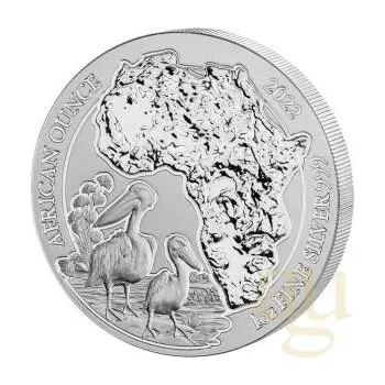 1 unce stříbrná mince Rwanda Pelikan 2022