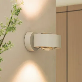 Lampička Arcchio LED nástěnné svítidlo Rotari, čočka, nahoru/dolů, bílé, kovové - Výstupek nástěnného držáku 2,8 cm; výška stínidla 5,4 cm bílá (RAL 9003) 2 x 7,1 W LED - Doprava zdarma