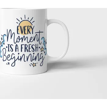 Motivační hrnek Every Moment Is A Fresh Beginning - Červená