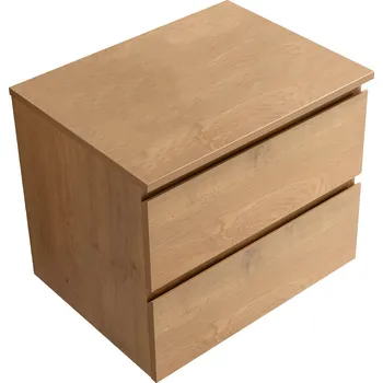 Koupelnový nábytek CERANO - Koupelnová skříňka Carole s deskou pod umyvadlo - 18 mm - dub medový - 61x49,8x46,5 cm