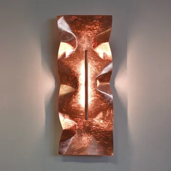 Lampička Knikerboker Crash Tube nástěnné, 60x25cm, měď lístková měď 1 x 6 W LED - Doprava zdarma