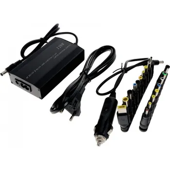 Nastavitelná univerzální nabíječka do auta 12-24 V 120 W pro notebooky s 18 porty USB a adaptérem EU
