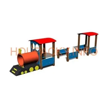 Dětský domeček Průlezka - Vláček VL200KW - hnědý