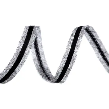 Zažehlovací proužek do švů s tkanicí, barva Šedá