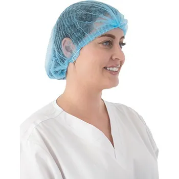 Jednorázová čepice Čepice z netkané textilie, CLIP, 100 ks, modrá Velikost: L (53 cm)