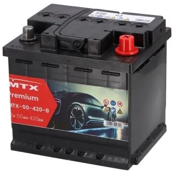 Autobaterie Akumulátor 12V 50Ah MTX Premium 420A L- MTX MTX-50-420-B