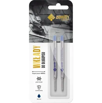 Náplň do psacích potřeb Astra ZENITH Náhradní náplň do kuličkového pera 0,8mm, modrá, 2ks, blistr, 11540202