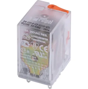 Stykač DANAPO Zásuvné relé / spínací průmyslové relé R4-2014-23-5230WTL Relpol 230V 50Hz AC 6A