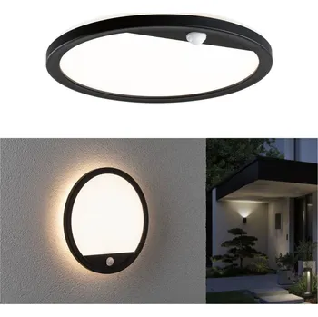 Lampička Paulmann LED venkovní nástěnné svítidlo Lamina, černé, senzor, IP44 černá LED 14,5 W celkem - Doprava zdarma