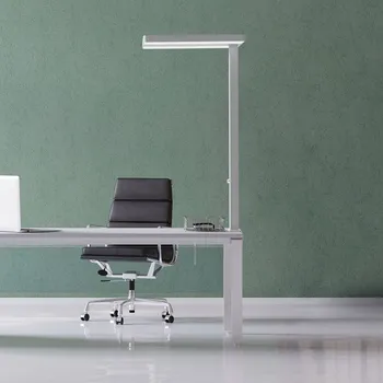 Lampička LED stolní lampa MAULjaval, bílá, 120 cm, stmívatelná, svěrná patice - Světelná hlava - délka 61 cm, šířka 28 cm; šířka upnutí 1,5 cm až 9,5 cm, délka kabelu 250 cm 2 x 17 W LED + 1 x 34 W LED - Doprava zdarma