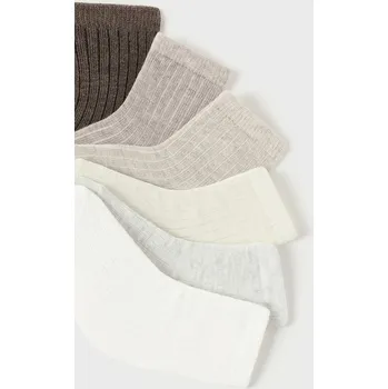 6dílná sada ponožek Mayoral 9758 barva: béžová, Rozměr: 3M