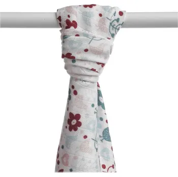 látková plena Kikko Bambusové osušky 90x100 cm - vysoká savost Flowers&Birds Girls