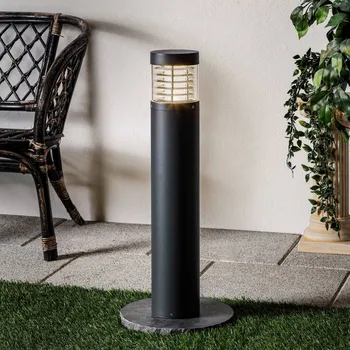 Venkovní osvětlení Lucande Lucius LED osvětlení cesty, 65 cm, antracitová, kov, IP54 antracitová, čirá 1 x 13 W LED - Doprava zdarma