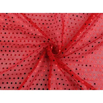 Flitrový úplet Ø4 mm METRÁŽ - 4 červená