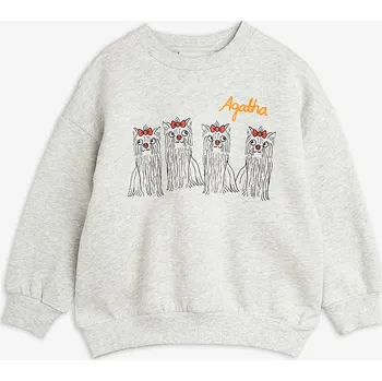 Dívčí mikina Mikina Agatha Dogs šedá Mini Rodini velikost: 92/98