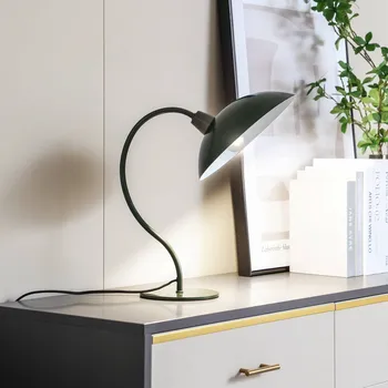 Lampička Stolní lampa Lucande Arvadon, zelená, kov, výška 42,75 cm - Základna - Ø 16 cm, výška 0,5 cm; stínítko - Ø 25 cm, výška 7 cm; délka kabelu 160 cm tmavě zelená, bílá 1 x 10 W LED - Doprava zdarma