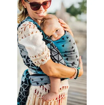 Šátek na nošení dítěte Šátek Be Lenka Triangl - safír Velikost: 7
