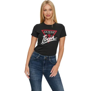 Pánské tričko GUESS SS CN ICON TEE W4YI32I3Z14 JBLK L Velikost: S