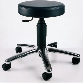 Pracovní stolička TopStar Tec70, hliníková podnož, polstrovaný sedák, potažený koženkou