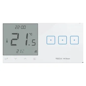 vypínač Tech-Controllers SINUM WSR-03L-BK Termostat + vypínač trojnásobný, bezdrátový, levý - černá WG.23.0095