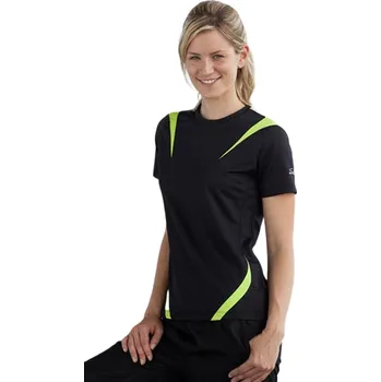 saller dámské triko POSH BARVA: 362 černá-limetková, Velikost: 44