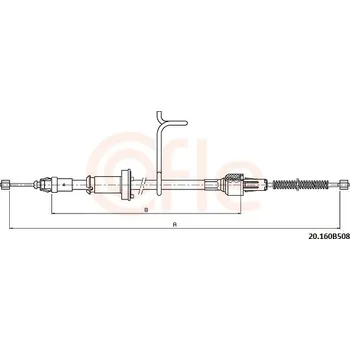 Lanko parkovací brzdy Tazne lanko, parkovaci brzda, , 52128257AE, COFLE, 20.160B508