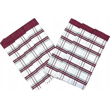 Utěrka Svitap JHJ Ručník Vysoce savý 50x70 cm Tradiční kostkovaný vzor bordó 3 ks