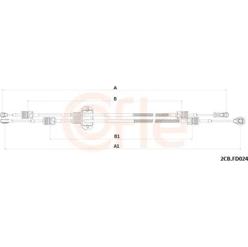 Tažné lanko, ruční převodovka, , COFLE, 2CB.FD024