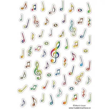 Samolepící dekorace Vozar Notové samolepky A4